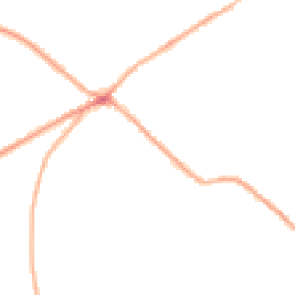 Night-time road noise heatmap for BD11 1AN