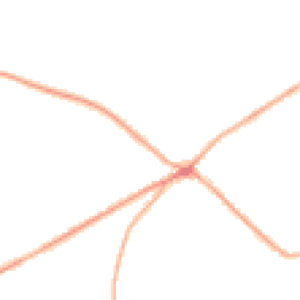 Night-time road noise heatmap for BD11 1AS