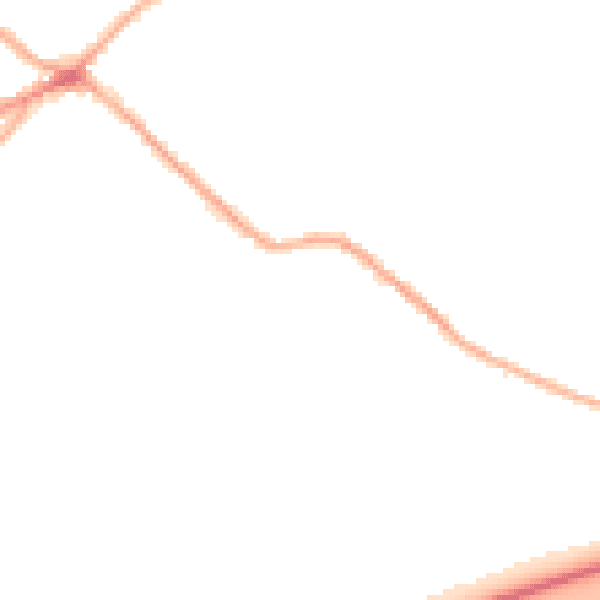 Night-time road noise heatmap for BD11 1DE