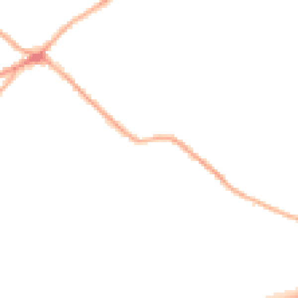 Night-time road noise heatmap for BD11 1DJ