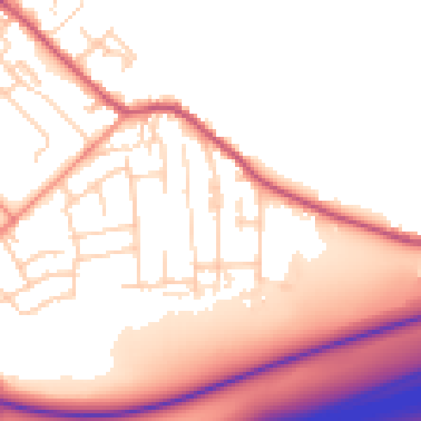 Daytime road noise heatmap for BD11 1DN
