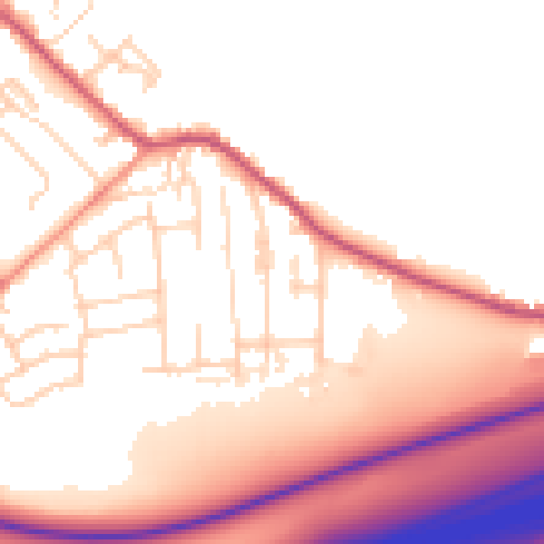 Daytime road noise heatmap for BD11 1DP