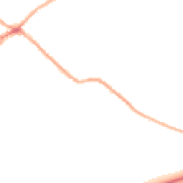 Night-time road noise heatmap for BD11 1DW