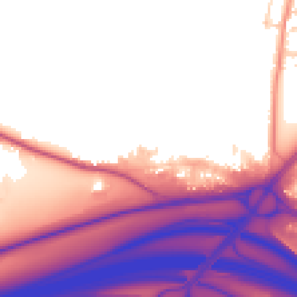 Daytime road noise heatmap for BD11 1EE