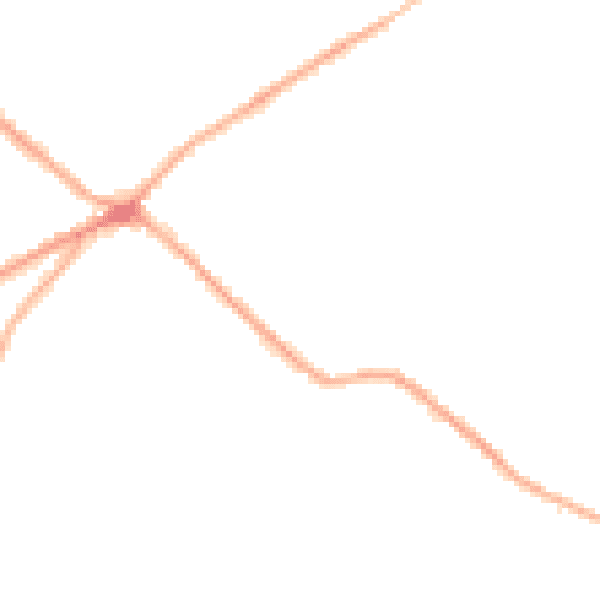 Night-time road noise heatmap for BD11 1EF
