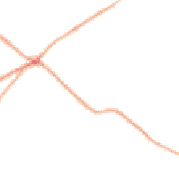Night-time road noise heatmap for BD11 1EW