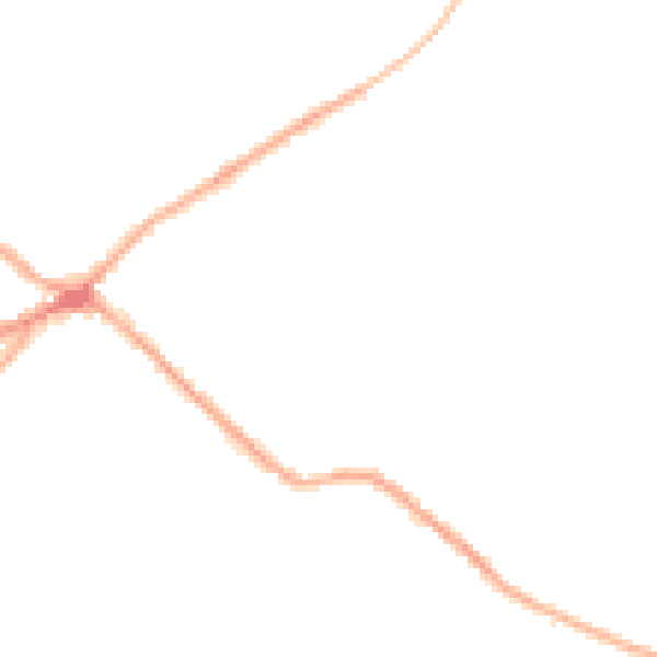 Night-time road noise heatmap for BD11 1FG