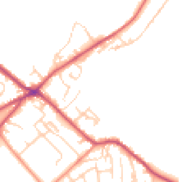 Daytime road noise heatmap for BD11 1FJ