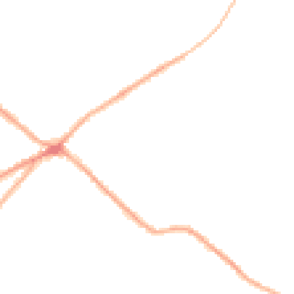 Night-time road noise heatmap for BD11 1FJ