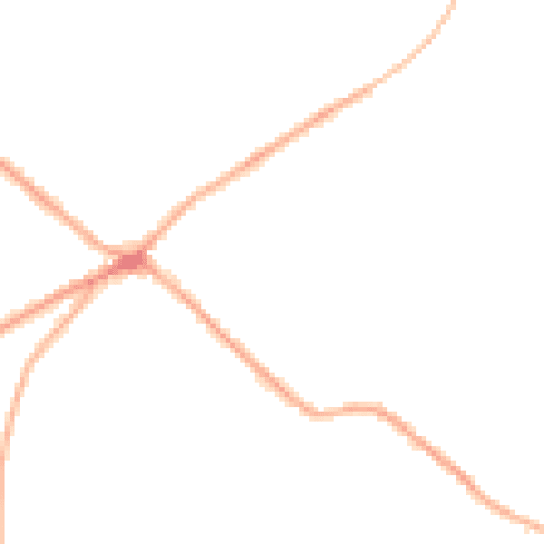 Night-time road noise heatmap for BD11 1FL