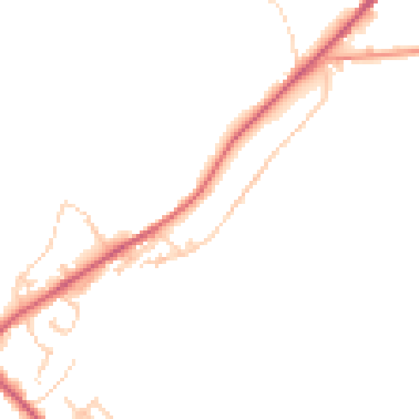 Daytime road noise heatmap for BD11 1GB