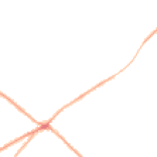 Night-time road noise heatmap for BD11 1LS