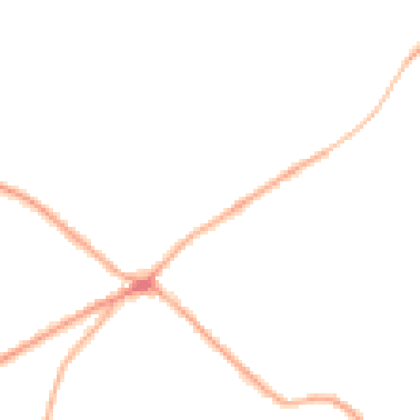 Night-time road noise heatmap for BD11 1NF