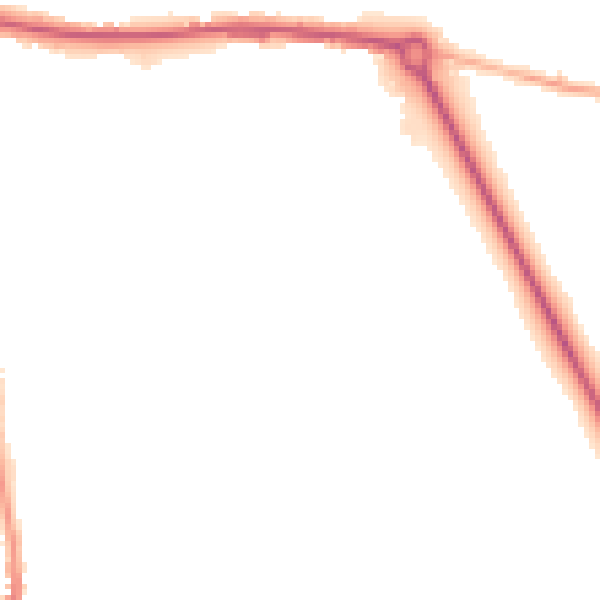 Night-time road noise heatmap for BD11 2DA