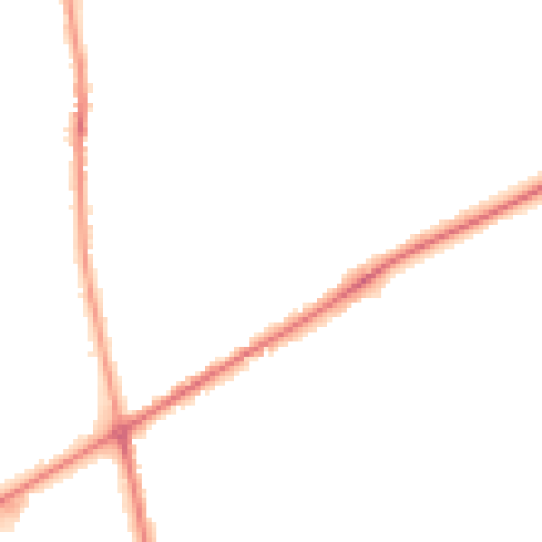 Night-time road noise heatmap for BD11 2LE