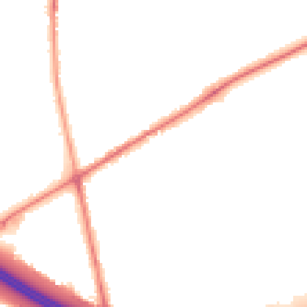 Night-time road noise heatmap for BD11 2ND