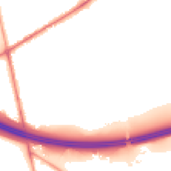 Night-time road noise heatmap for BD11 2NN