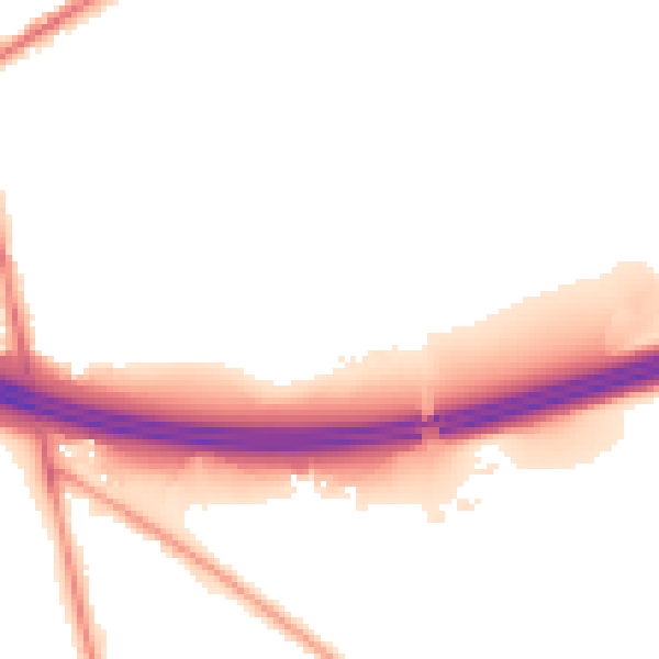 Night-time road noise heatmap for BD11 2PA