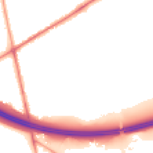 Night-time road noise heatmap for BD11 2PB