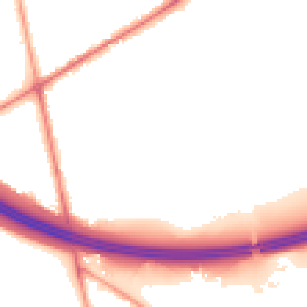 Night-time road noise heatmap for BD11 2PE