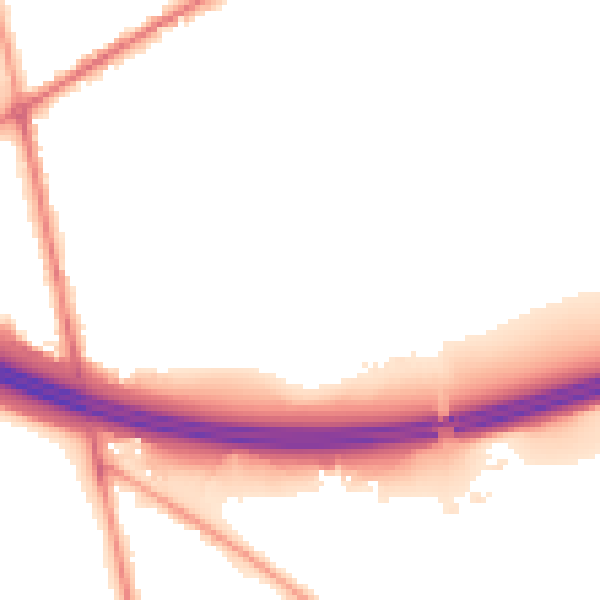 Night-time road noise heatmap for BD11 2PF