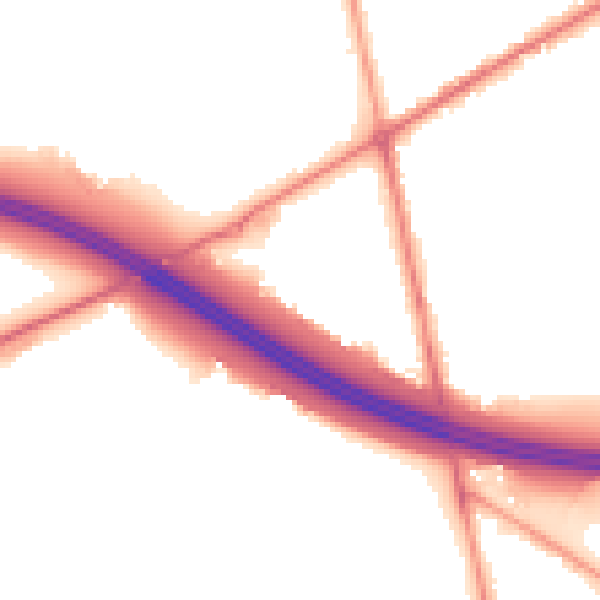 Night-time road noise heatmap for BD11 2PJ