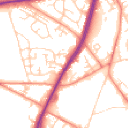 Daytime road noise heatmap for BD12 0AB