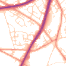Daytime road noise heatmap for BD12 0AN