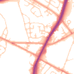 Daytime road noise heatmap for BD12 0AT