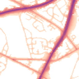 Daytime road noise heatmap for BD12 0DA
