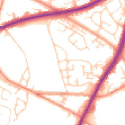 Daytime road noise heatmap for BD12 0DB