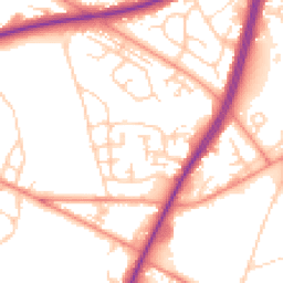 Daytime road noise heatmap for BD12 0DD