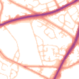 Daytime road noise heatmap for BD12 0DF