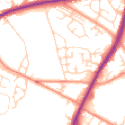 Daytime road noise heatmap for BD12 0DL