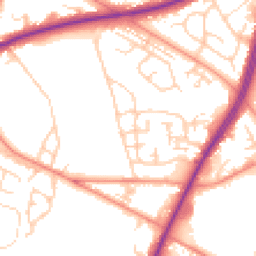 Daytime road noise heatmap for BD12 0DS
