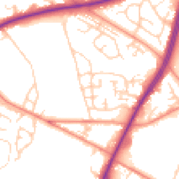 Daytime road noise heatmap for BD12 0DW