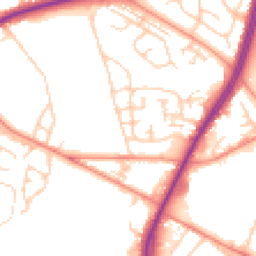 Daytime road noise heatmap for BD12 0DX
