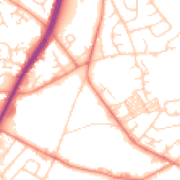 Daytime road noise heatmap for BD12 0GA