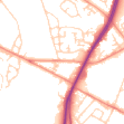 Daytime road noise heatmap for BD12 0TN