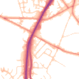 Daytime road noise heatmap for BD12 0TZ
