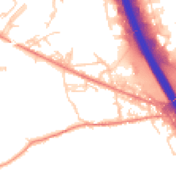 Daytime road noise heatmap for BD12 7AQ