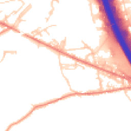 Daytime road noise heatmap for BD12 7AR