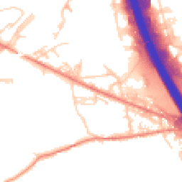 Daytime road noise heatmap for BD12 7AS