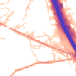 Daytime road noise heatmap for BD12 7BP