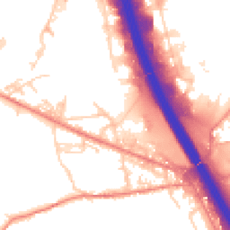 Daytime road noise heatmap for BD12 7BU