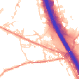 Daytime road noise heatmap for BD12 7BX