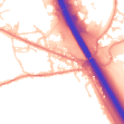 Daytime road noise heatmap for BD12 7DN