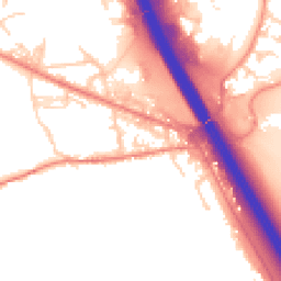 Daytime road noise heatmap for BD12 7EF