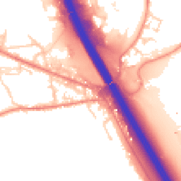 Daytime road noise heatmap for BD12 7EQ
