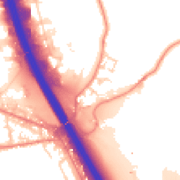 Daytime road noise heatmap for BD12 7HA